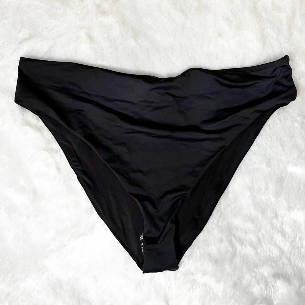 NWT Skims Signature Swim Mid Rise Bikini Bottoms Onyx Women’s 3X